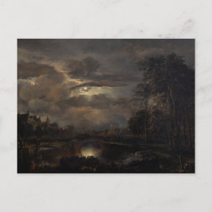 Carte Postale Paysage Lune avec Pont