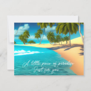 Carte Postale Paysage marin des palmiers de vacances tropicaux c