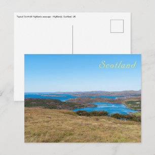 Carte Postale Paysage marin typique des Highlands écossais - Éco