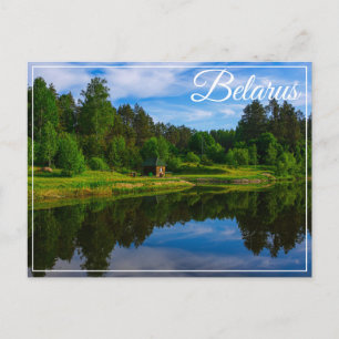 Carte Postale Paysage Naturel Scène Lac Ciel Biélorussie