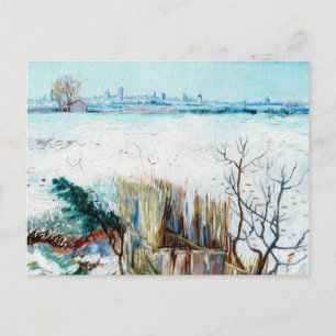 Carte Postale Paysage neigeux avec Arles par Vincent van Gogh