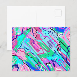 Carte Postale Paysage printanier Art Abstrait