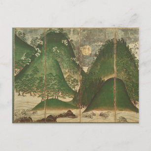 Carte Postale Paysage printanier avec soleil