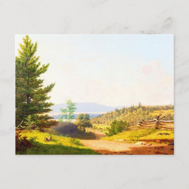 Carte Postale Paysage routier par Sanford Robinson Gifford (Devant)