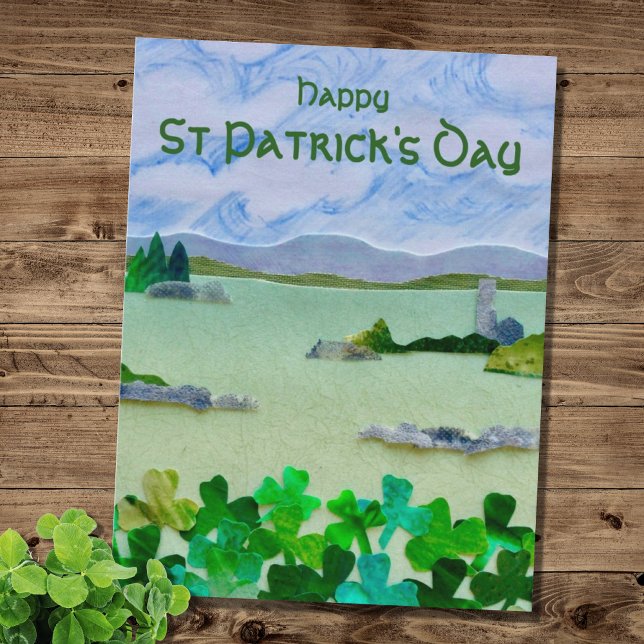 Carte Postale Paysage Shamrock de la Saint Patrick (Créateur téléchargé)