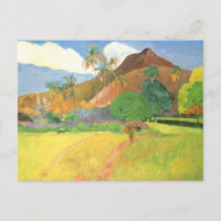Paysage tahitien, Montagnes Tahiti, Paul Gauguin