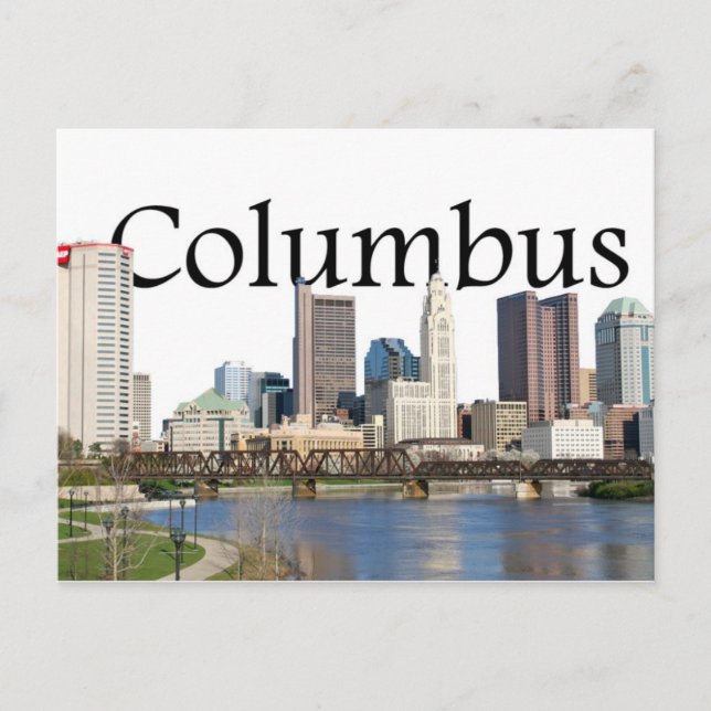 Carte Postale Paysage urbain de Columbus, Ohio avec Columbus dan (Devant)
