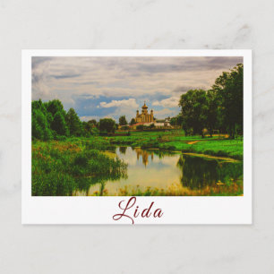 Carte Postale Paysage urbain de la ville de Lida en Biélorussie