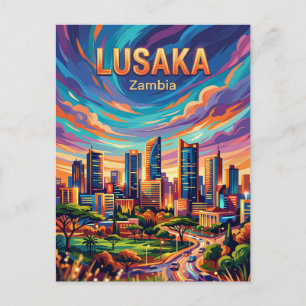 Carte Postale Paysage urbain de Lusaka Zambie