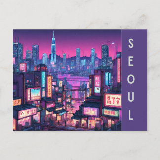 Carte Postale Paysage urbain de Séoul : Beauté urbaine dans la v