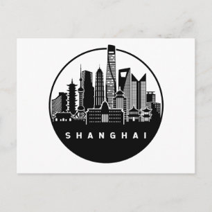 Carte Postale Paysage urbain de Shanghai en Chine