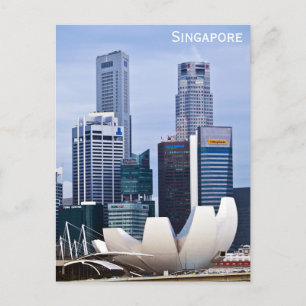 Carte Postale Paysage urbain de Singapour Musée ArtScience Voyag