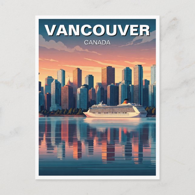 Carte Postale Paysage urbain de Vancouver Canada Voyage (Devant)