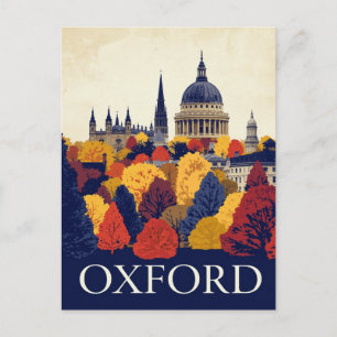 Carte Postale Paysage urbain d'Oxford en automne