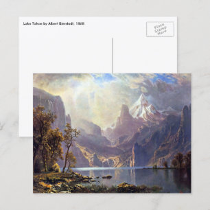 Carte Postale Paysage Vintage, Lac Tahoe par Albert Bierstadt