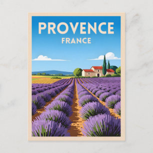 Carte Postale Paysage Vintage voyage Rétro Provence France