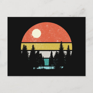 Carte Postale Paysage Woods Nature Retro Sunset Forest
