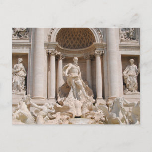 Carte postale paysagère de la fontaine de Trevi It