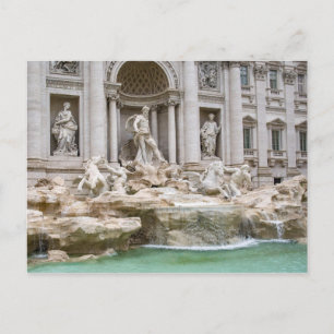 Carte postale paysagère de la fontaine de Trevi Ro
