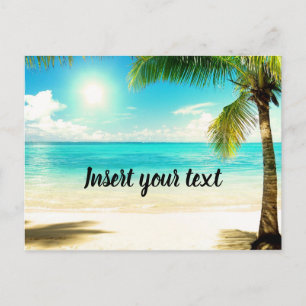 Carte Postale Paysages de plage ensoleillés personnalisables