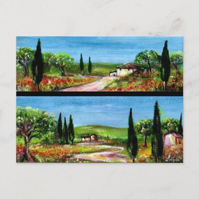 CARTE POSTALE PAYSAGES DE TOSCANE (Devant)