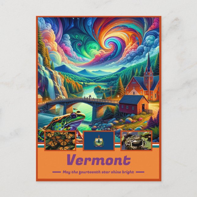 Carte Postale Paysages enchantés du Vermont pittoresque (Devant)