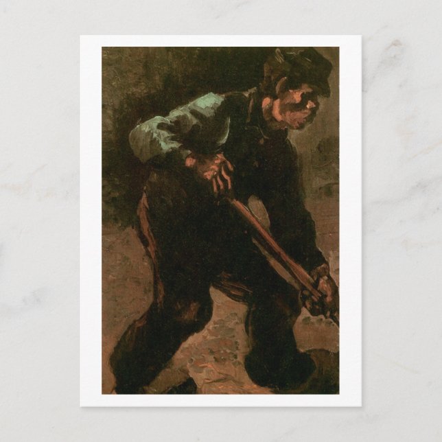 Carte Postale Paysan creusant, Vincent van Gogh (Devant)