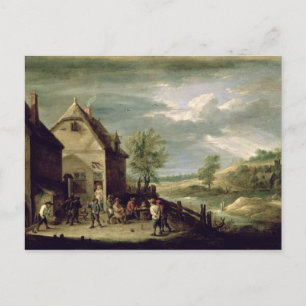 Carte Postale Paysans Jouant À Boules