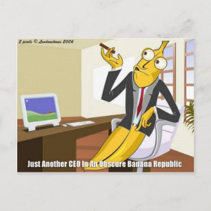 Carte Postale PDG de Banana Drôle Offbeat Cartoon Collectifs Don