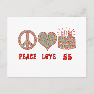 Carte Postale Peace Love 55