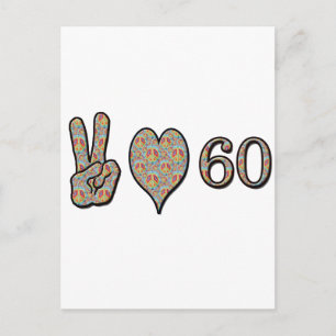 Carte Postale Peace Love 60