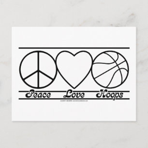 Carte Postale Peace Love and Hoops