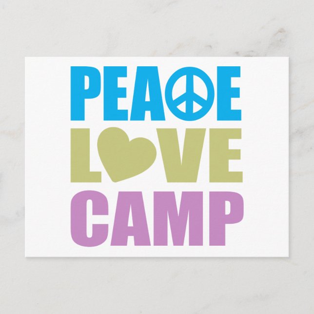 Carte Postale Peace Love Camp (Devant)