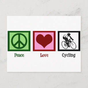 Carte Postale Peace Love Cycling