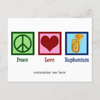 Peace Love Euphonium Cute Custom Christmas