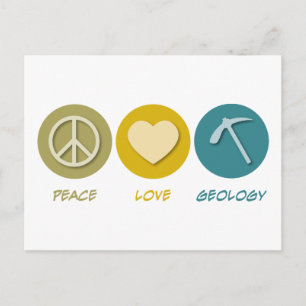Carte Postale Peace Love Géologie