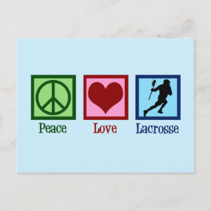Carte Postale Peace Love Lacrosse