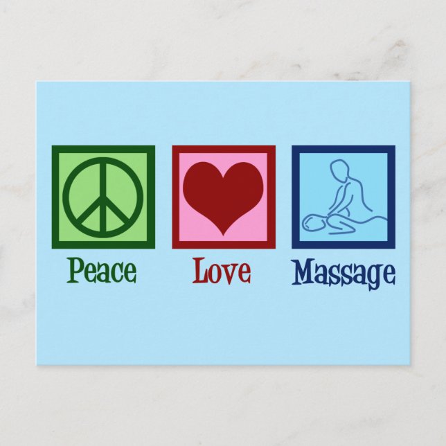 Carte Postale Peace Love Massage Therapy (Devant)