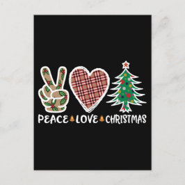 Carte Postale Peace Love Noël, Funny Noël cadeaux de saison