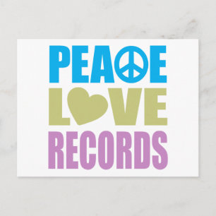 Carte Postale Peace Love Records