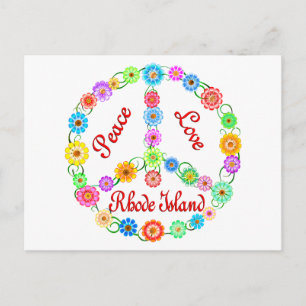 Carte Postale Peace Love Rhode Island