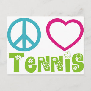 Carte Postale Peace Love Tennis