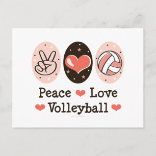 Carte postale Peace Love Volleyball