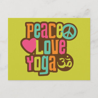 Carte Postale Peace Love Yoga