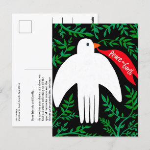 Carte Postale Peace on Earth Dove Noël Noël Noël Noël Noël Noël 
