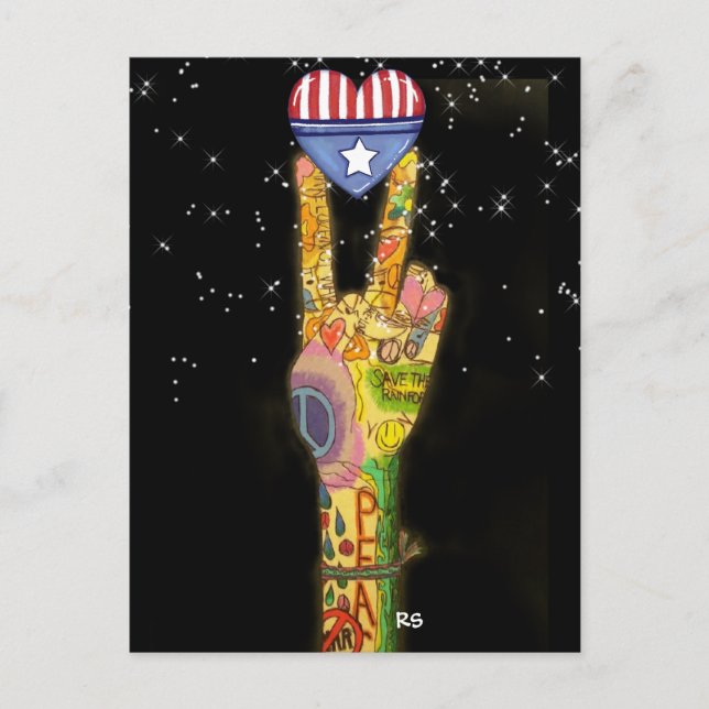 Carte Postale Peace, Party, Victory USA Invitation - SRF (Devant)