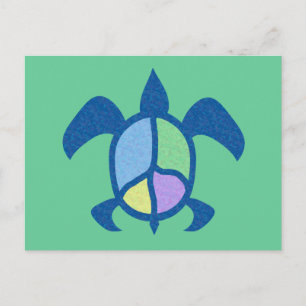 Carte postale Peace Sea Turtle