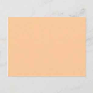 Carte Postale Peach Pastel Orange Solide Color