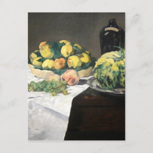 Carte Postale Peaches au citron de la vie morte par Manet Impres