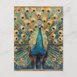 Carte Postale Peacock Art Nouveau